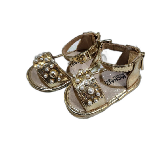 Michael Kors, infant girl, gold sandals, size 2 - Picture 1 of 5